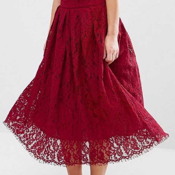 True Decadence brand (ASOS) Petite Lace Skater - Picture 4 of 6